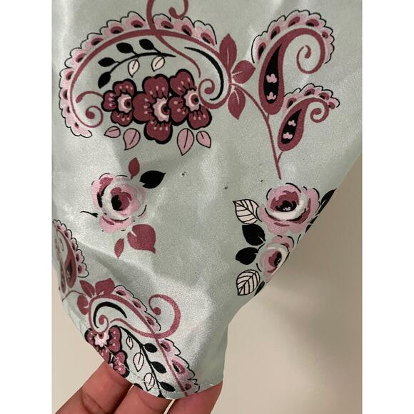 Vintage Kathryn Womens Top Large Paisley Satin Babydoll Romantic Fairy 90s FLAW - Picture 2 of 7